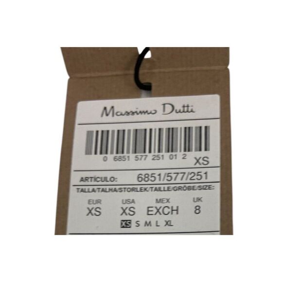 Massimo Dutti Womens Shirt Size XS White Black Contrast Ringer Tee 6851/577 NWT - Picture 5 of 10